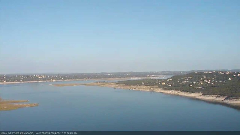 Lake Travis webcam, September 16, 2024 9:00 AM CT