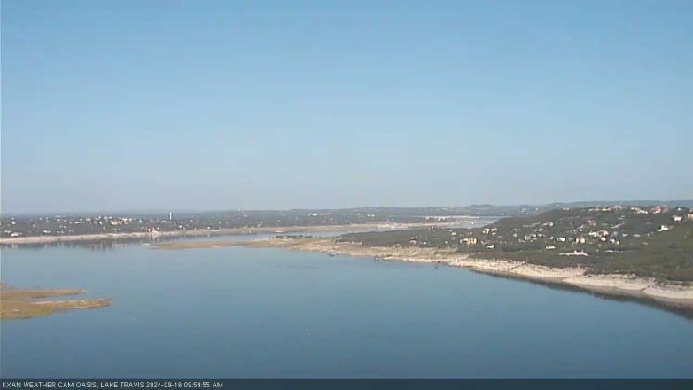 Lake Travis webcam, September 16, 2024 10:00 AM CT