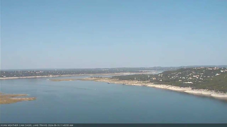 Lake Travis webcam, September 16, 2024 11:45 AM CT