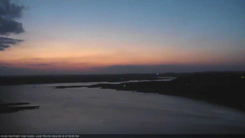 Lake Travis webcam, September 16, 2024 8:00 PM CT