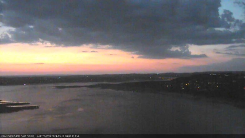 Lake Travis webcam, September 17, 2024 8:00 PM CT