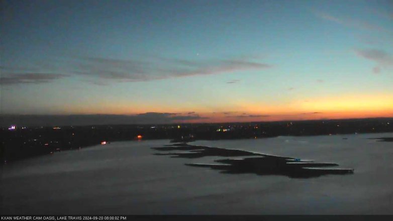 Lake Travis webcam, September 20, 2024 8:00 PM CT