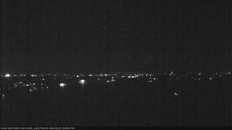 Lake Travis webcam, September 20, 2024 10:45 PM CT