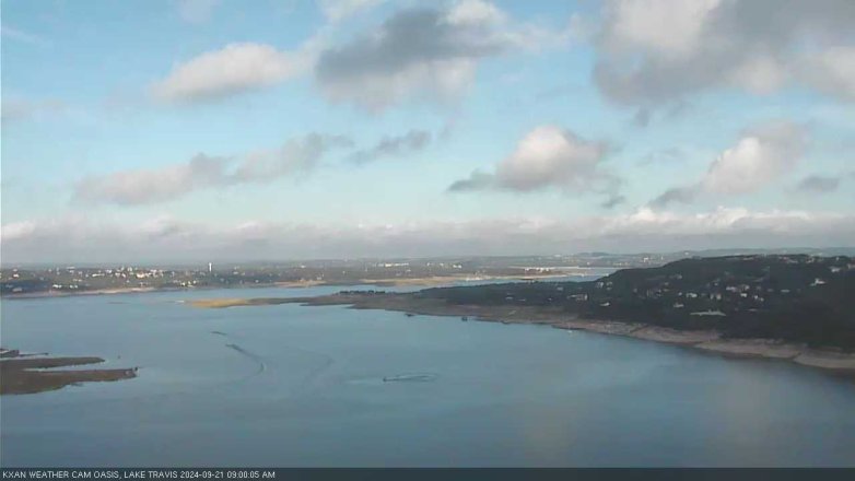 Lake Travis webcam, September 21, 2024 9:00 AM CT
