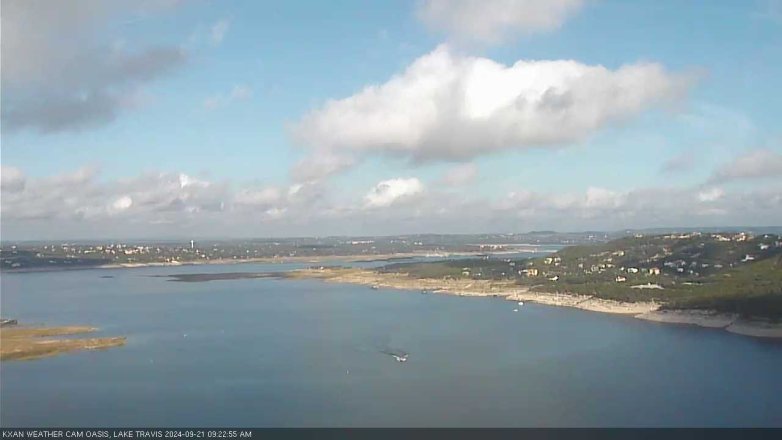 Lake Travis webcam, September 21, 2024 9:25 AM CT
