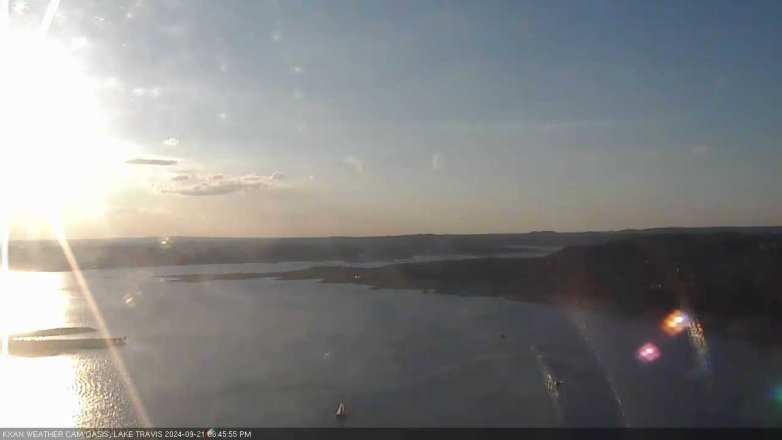 Lake Travis webcam, September 21, 2024 6:45 PM CT