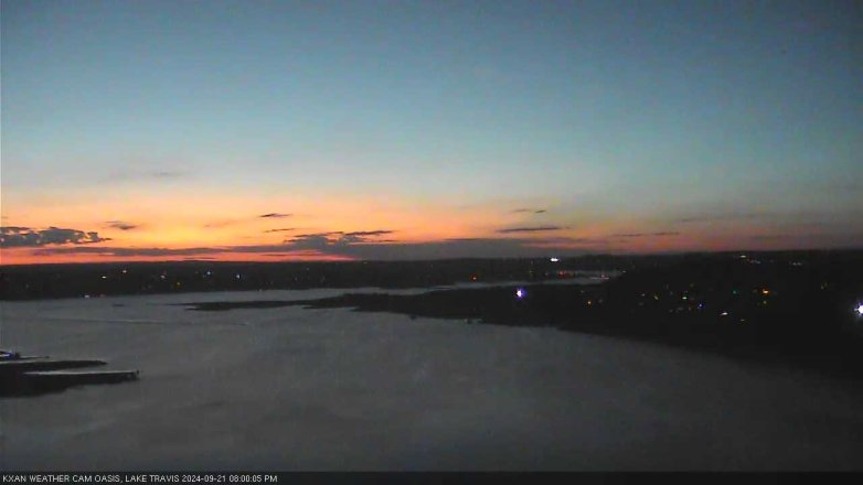 Lake Travis webcam, September 21, 2024 8:00 PM CT