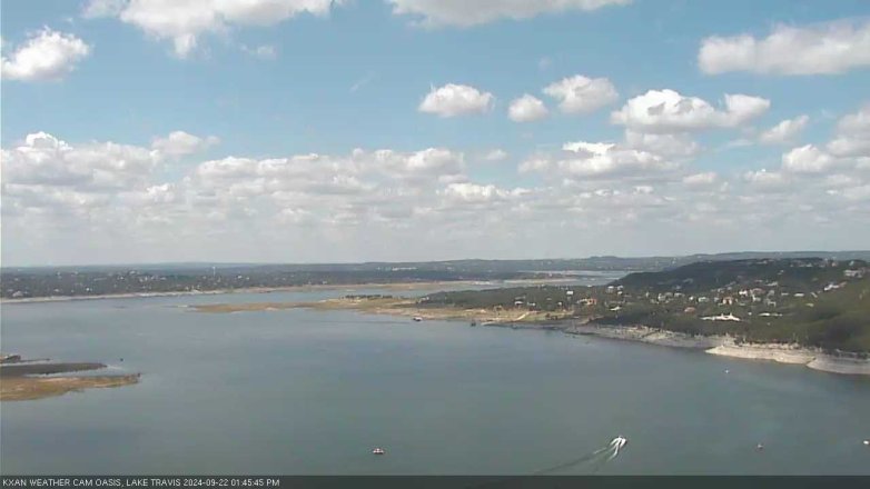 Lake Travis webcam, September 22, 2024 1:45 PM CT