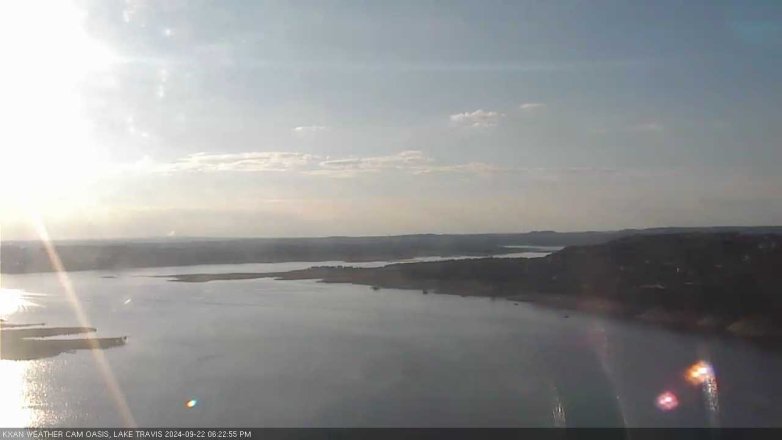 Lake Travis webcam, September 22, 2024 6:25 PM CT