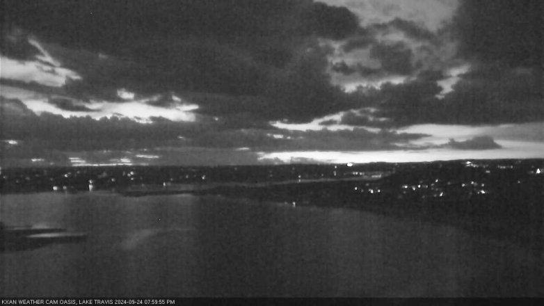 Lake Travis webcam, September 24, 2024 8:00 PM CT