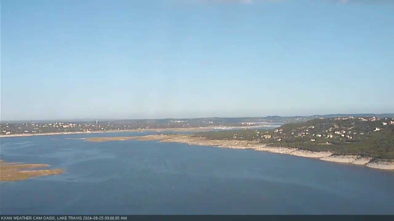 Lake Travis webcam, September 25, 2024 9:00 AM CT