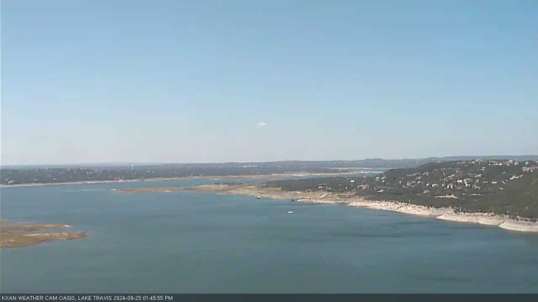 Lake Travis webcam, September 25, 2024 1:45 PM CT