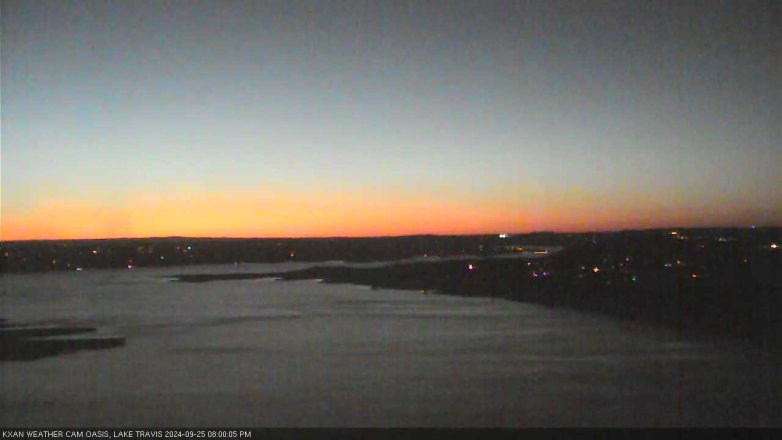 Lake Travis webcam, September 25, 2024 8:00 PM CT