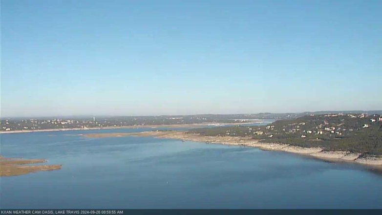 Lake Travis webcam, September 26, 2024 9:00 AM CT
