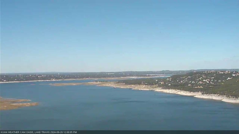 Lake Travis webcam, September 26, 2024 12:00 PM CT