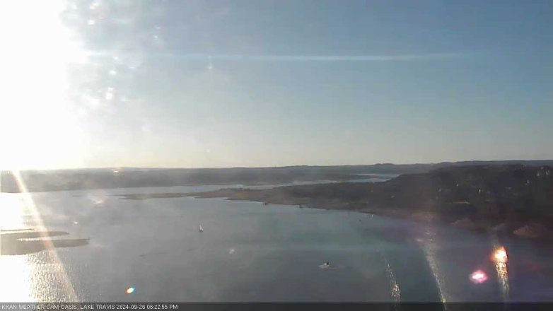 Lake Travis webcam, September 26, 2024 6:25 PM CT
