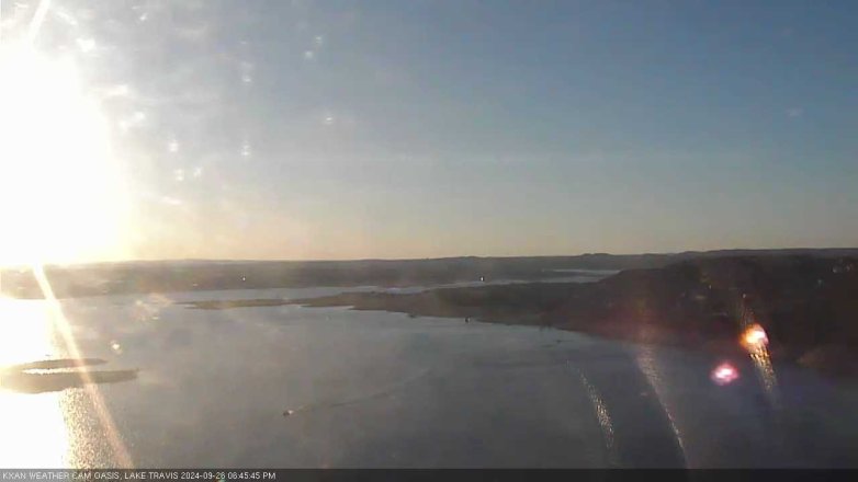 Lake Travis webcam, September 26, 2024 6:45 PM CT