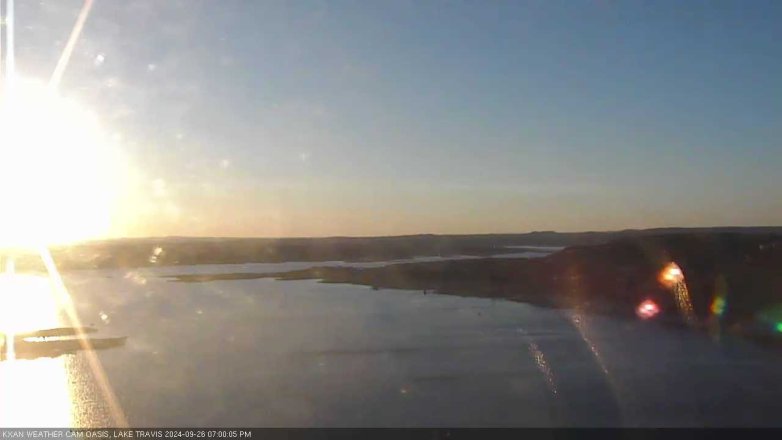 Lake Travis webcam, September 26, 2024 7:00 PM CT
