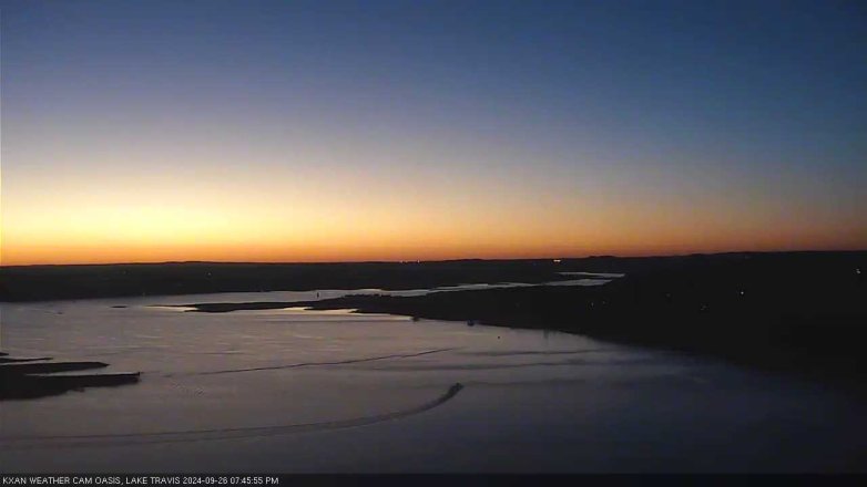 Lake Travis webcam, September 26, 2024 7:45 PM CT