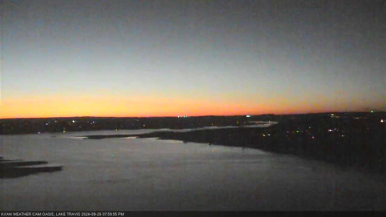 Lake Travis webcam, September 26, 2024 8:00 PM CT