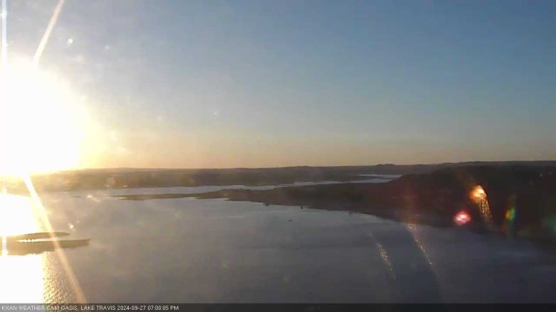 Lake Travis webcam, September 27, 2024 7:00 PM CT