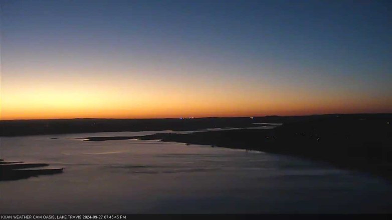 Lake Travis webcam, September 27, 2024 7:45 PM CT