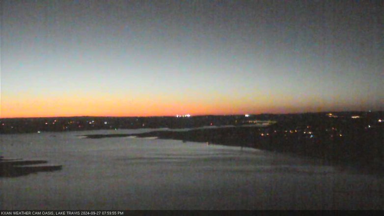 Lake Travis webcam, September 27, 2024 8:00 PM CT