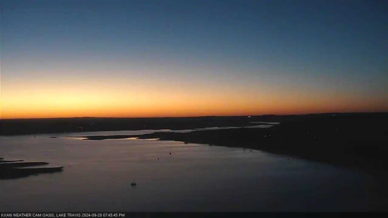 Lake Travis webcam, September 28, 2024 7:45 PM CT
