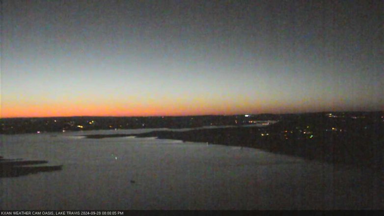 Lake Travis webcam, September 28, 2024 8:00 PM CT