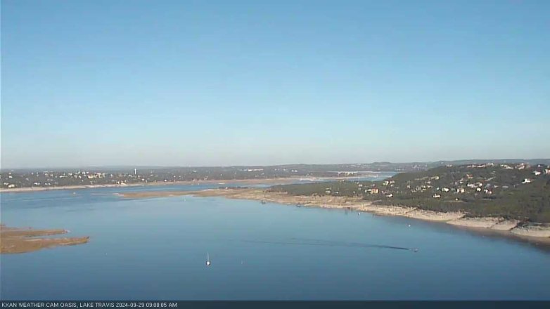 Lake Travis webcam, September 29, 2024 9:00 AM CT