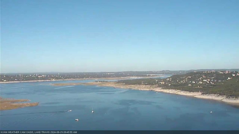 Lake Travis webcam, September 29, 2024 9:45 AM CT