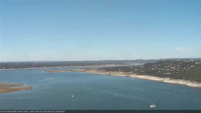 Lake Travis webcam, September 29, 2024 1:45 PM CT