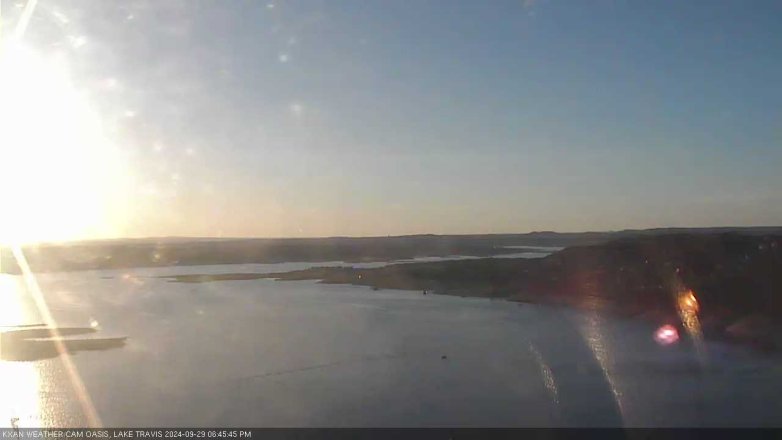 Lake Travis webcam, September 29, 2024 6:45 PM CT