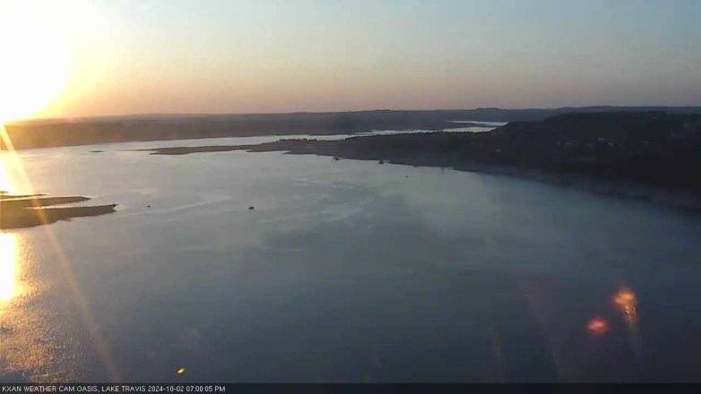 Lake Travis webcam, October 2, 2024 7:00 PM CT
