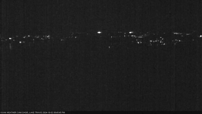 Lake Travis webcam, October 2, 2024 8:45 PM CT