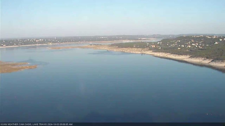 Lake Travis webcam, October 3, 2024 9:00 AM CT