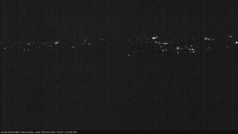 Lake Travis webcam, October 3, 2024 11:25 PM CT