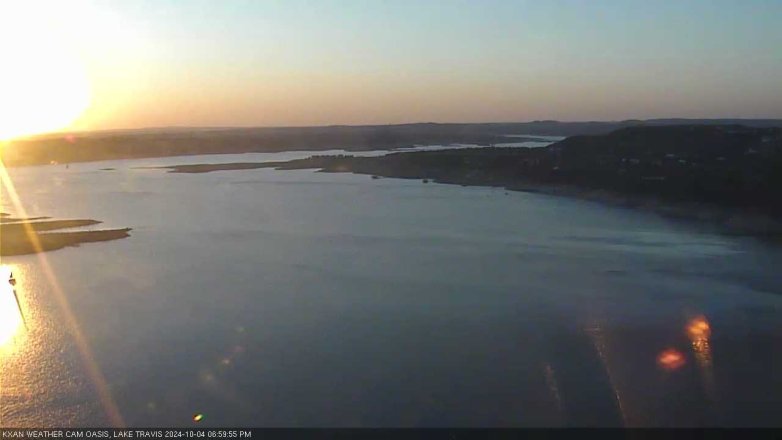 Lake Travis webcam, October 4, 2024 7:00 PM CT