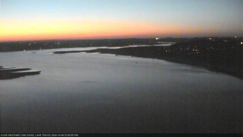 Lake Travis webcam, October 4, 2024 7:45 PM CT
