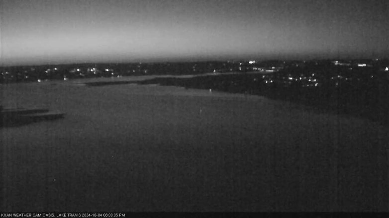 Lake Travis webcam, October 4, 2024 8:00 PM CT