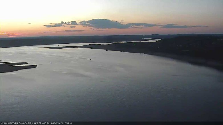 Lake Travis webcam, October 5, 2024 7:25 PM CT