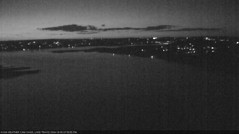 Lake Travis webcam, October 5, 2024 8:00 PM CT