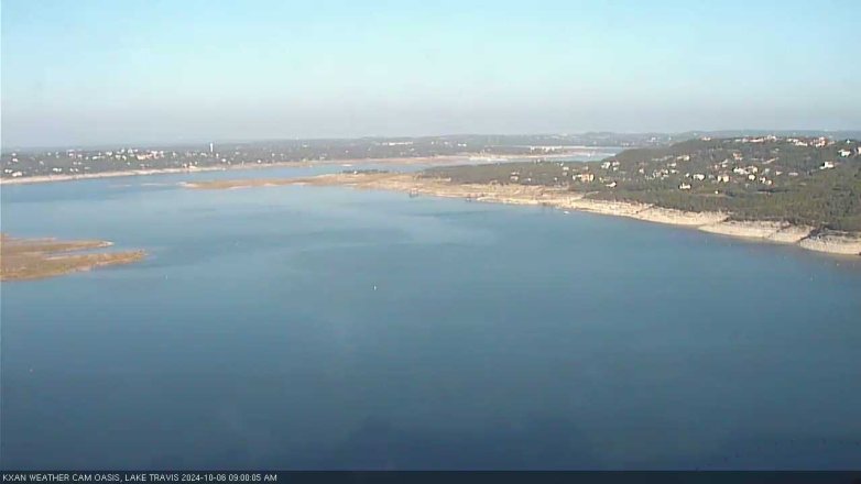 Lake Travis webcam, October 6, 2024 9:00 AM CT