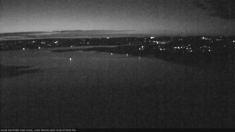 Lake Travis webcam, October 6, 2024 8:00 PM CT