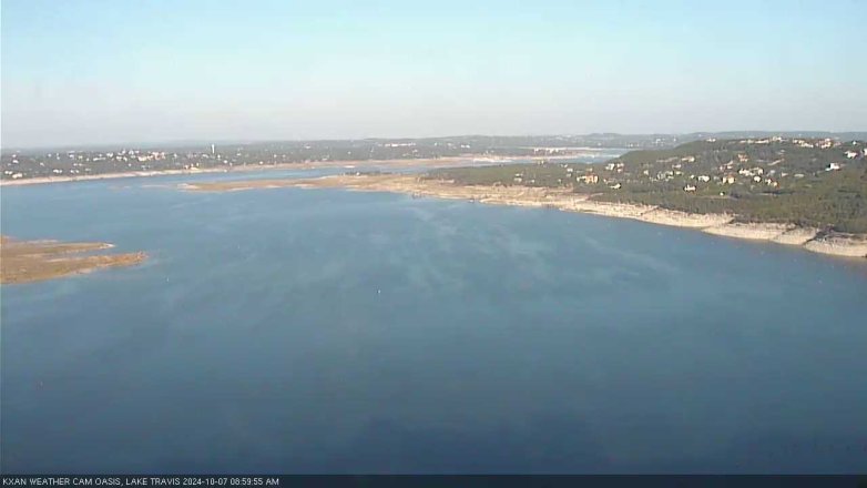 Lake Travis webcam, October 7, 2024 9:00 AM CT