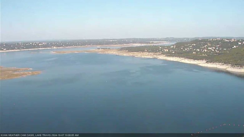 Lake Travis webcam, October 7, 2024 10:00 AM CT