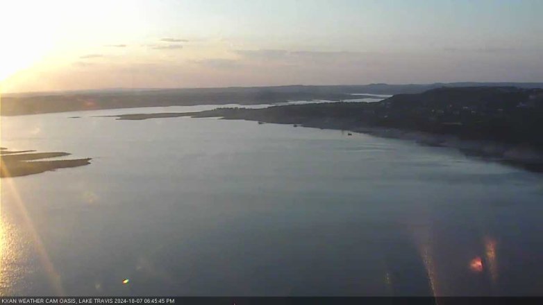 Lake Travis webcam, October 7, 2024 6:45 PM CT