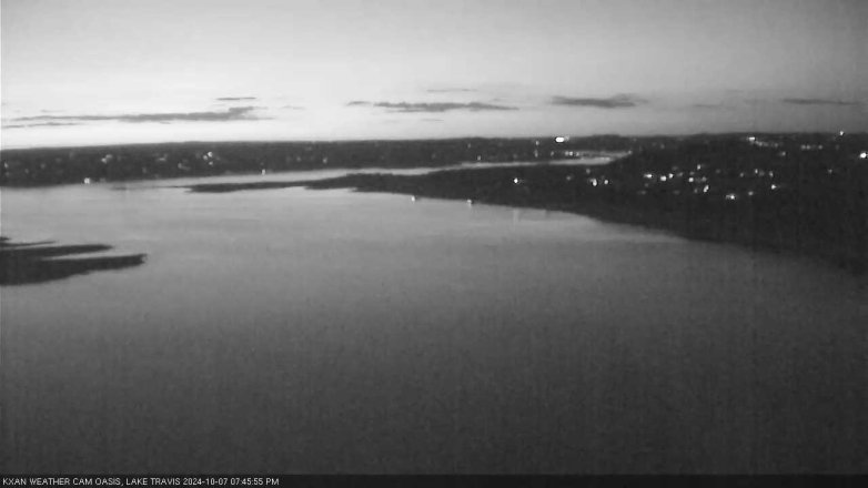 Lake Travis webcam, October 7, 2024 7:45 PM CT