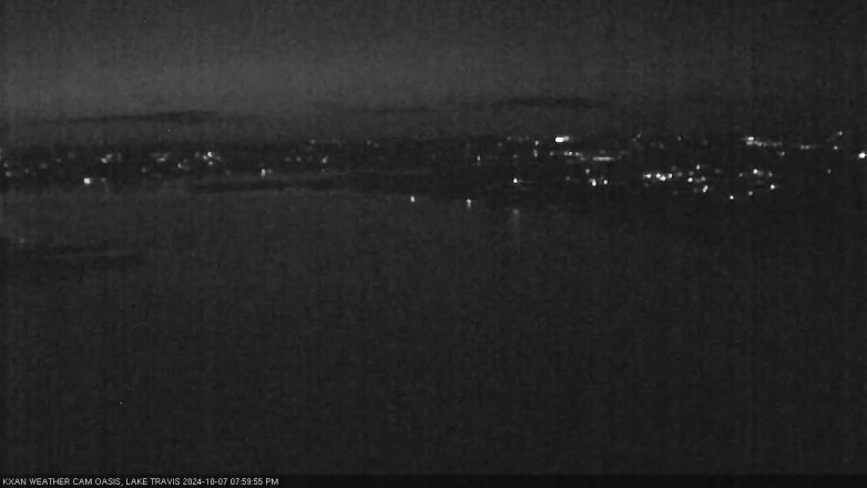 Lake Travis webcam, October 7, 2024 8:00 PM CT
