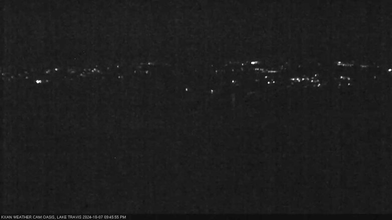 Lake Travis webcam, October 7, 2024 9:45 PM CT